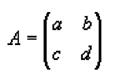 The inverse of a 2x2 matrix